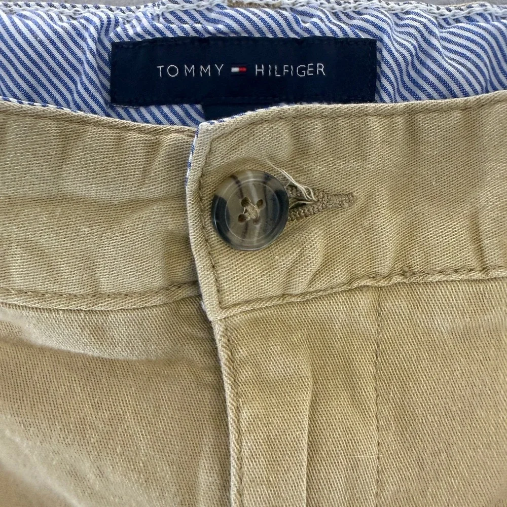 Tommy Hilfiger Boys Khaki Chino Pants Tan Straight Leg Size 20 School Uniform